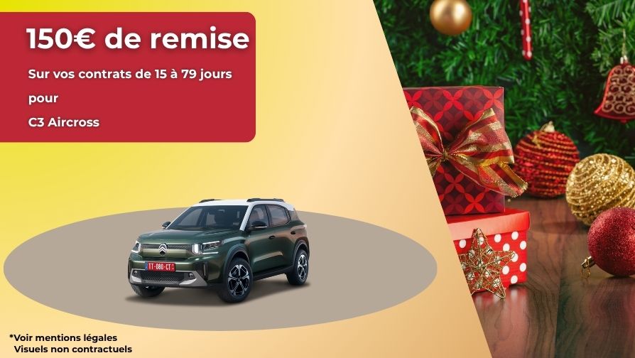 Pour une livraison du 21 novembre 2025 au 31 décembre 2025, bénéficiez de 150€ sur vos contrats jusqu'à 80 jours