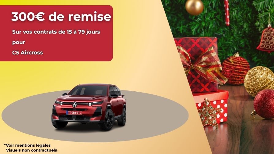 Pour une livraison du 21 novembre 2025 au 31 décembre 2025, bénéficiez de 300€ sur vos contrats jusqu'à 80 jours