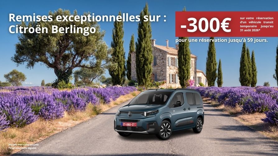 Remises exceptionnelles pour une réservation jusqu'à 59 jours.