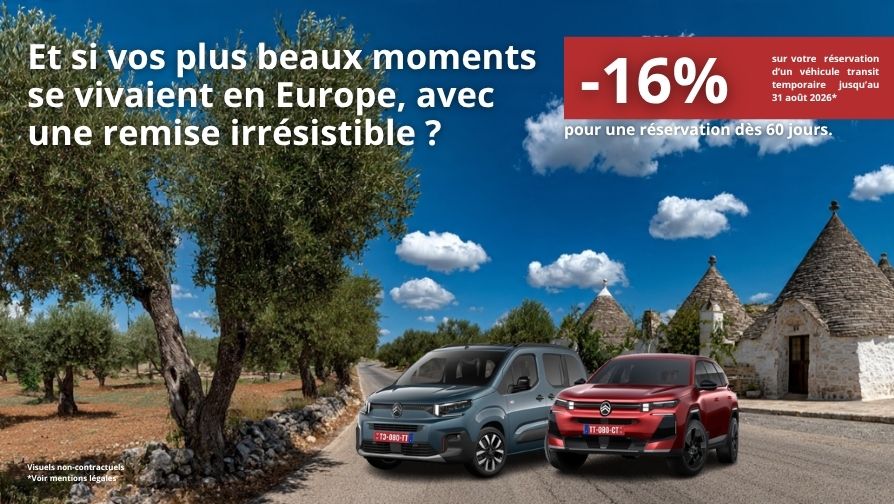Remises exceptionnelles pour une réservation dès 60 jours.